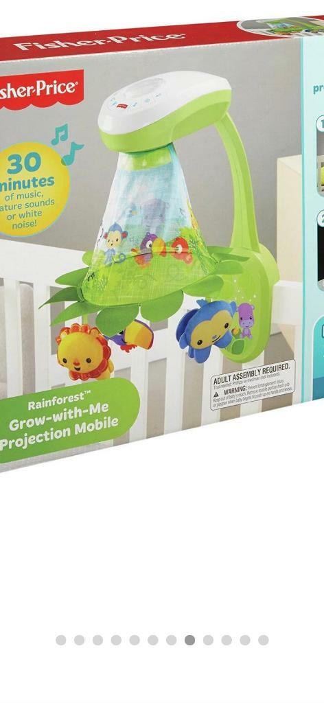 fisher price rainforest grow with me cot mobile